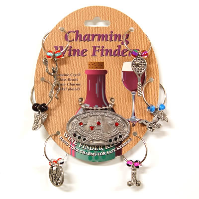 マイグラスの目印に テニス ワインファインダー グラスマーカー ワインチャーム 6個セット キーパー1個付の通販 販売 テニス面白グッズ テニスサポートセンターへ