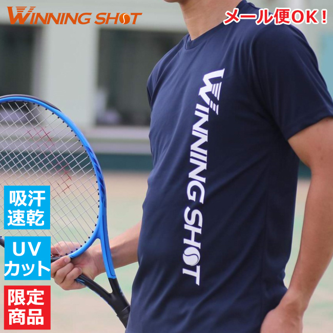 ウィニングショット(WinningShot)2020 テニス Tシャツ [ネイビー](WINT-0021) [数量限定品][M便 1/2